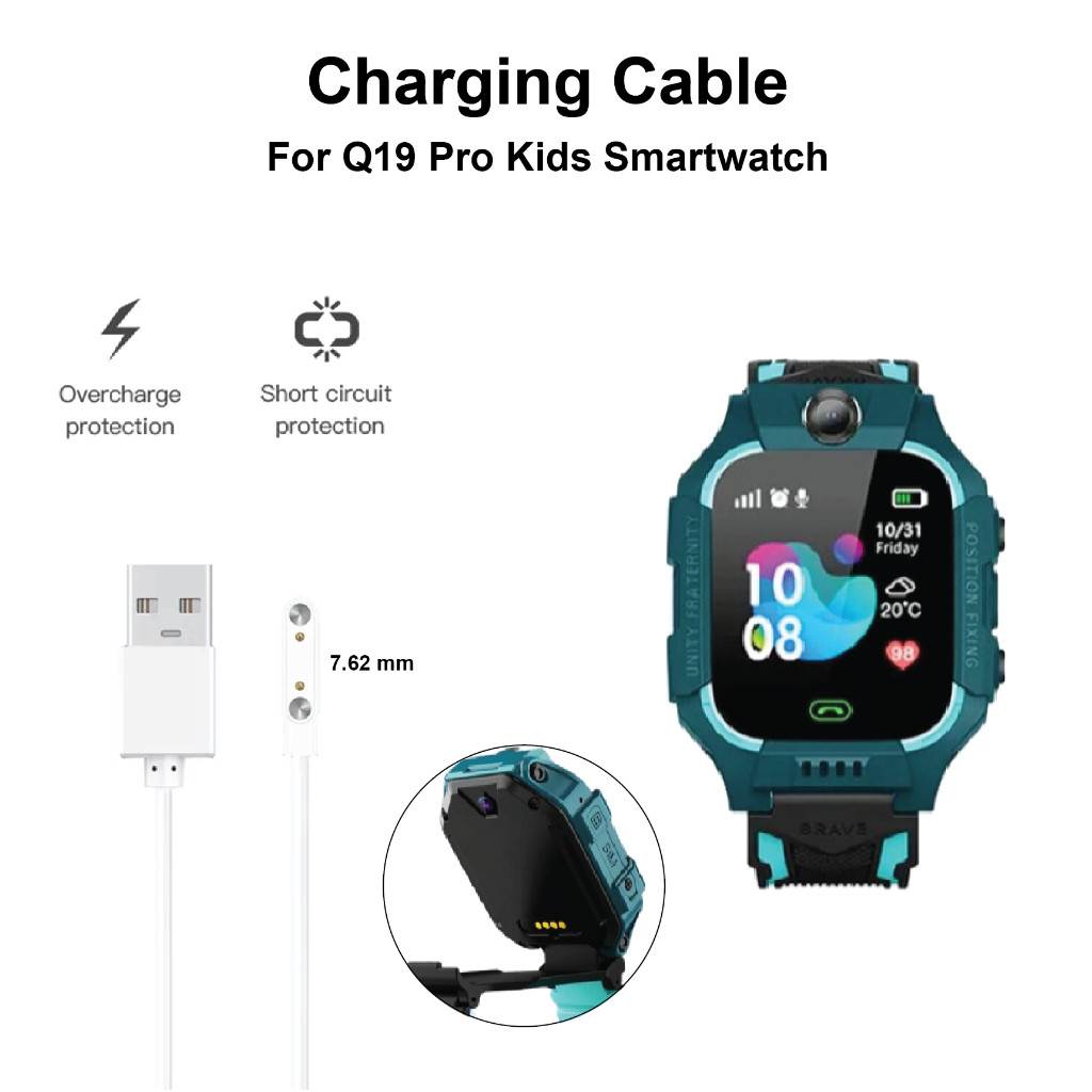 เครื่องชาร์จ USB สําหรับนาฬิกาเด็ก Q19 Pro Kids Smartwatch / ชาร์จ / Pengecas Jam Budak
