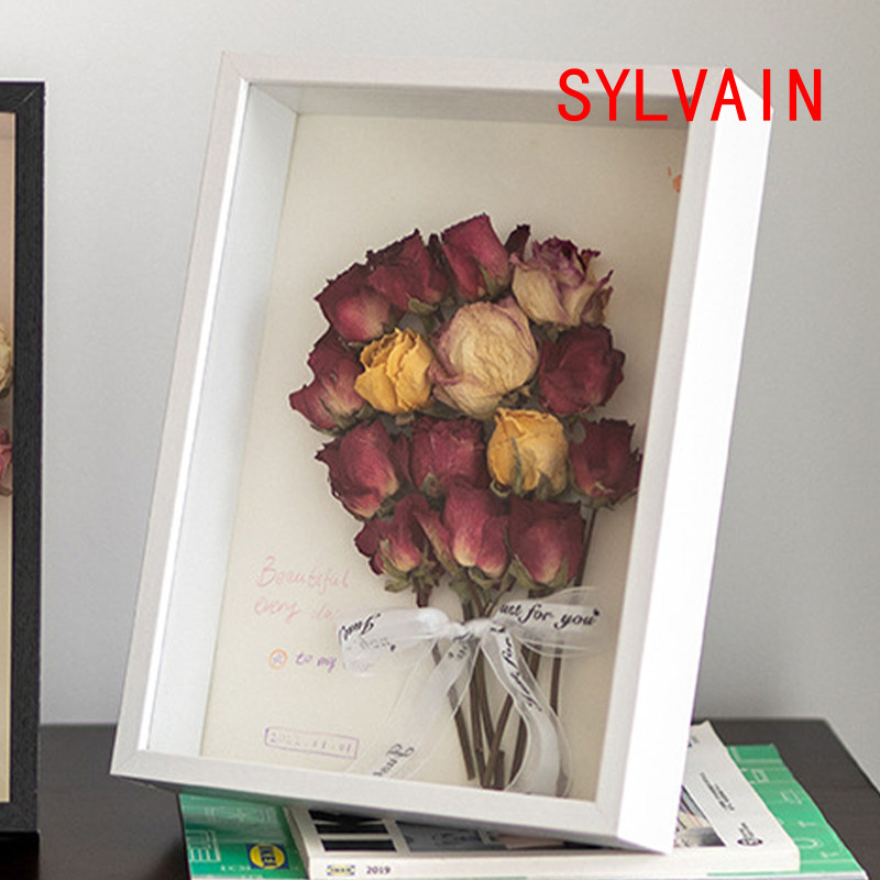 กล่องเงาเคสแสดงผล กรอบรูป3ง พร้อมแผงอะคริลิคความลึก3ซม. ที่เก็บดอกไม้แห้ง โครงการงานฝีมือ ทําเอง งานแต่งงานที่ระลึก ติดผนังและโต๊​
