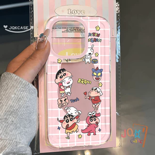 เคสคู่แฟน เคสไอโฟน13 สำหรับ IPhone 17 16 11 13 12 15 14 Pro Max X XR XS Max 8 Plus SE เคส ชินจัง TPU โปร่งใส เคสโทรศัพท์