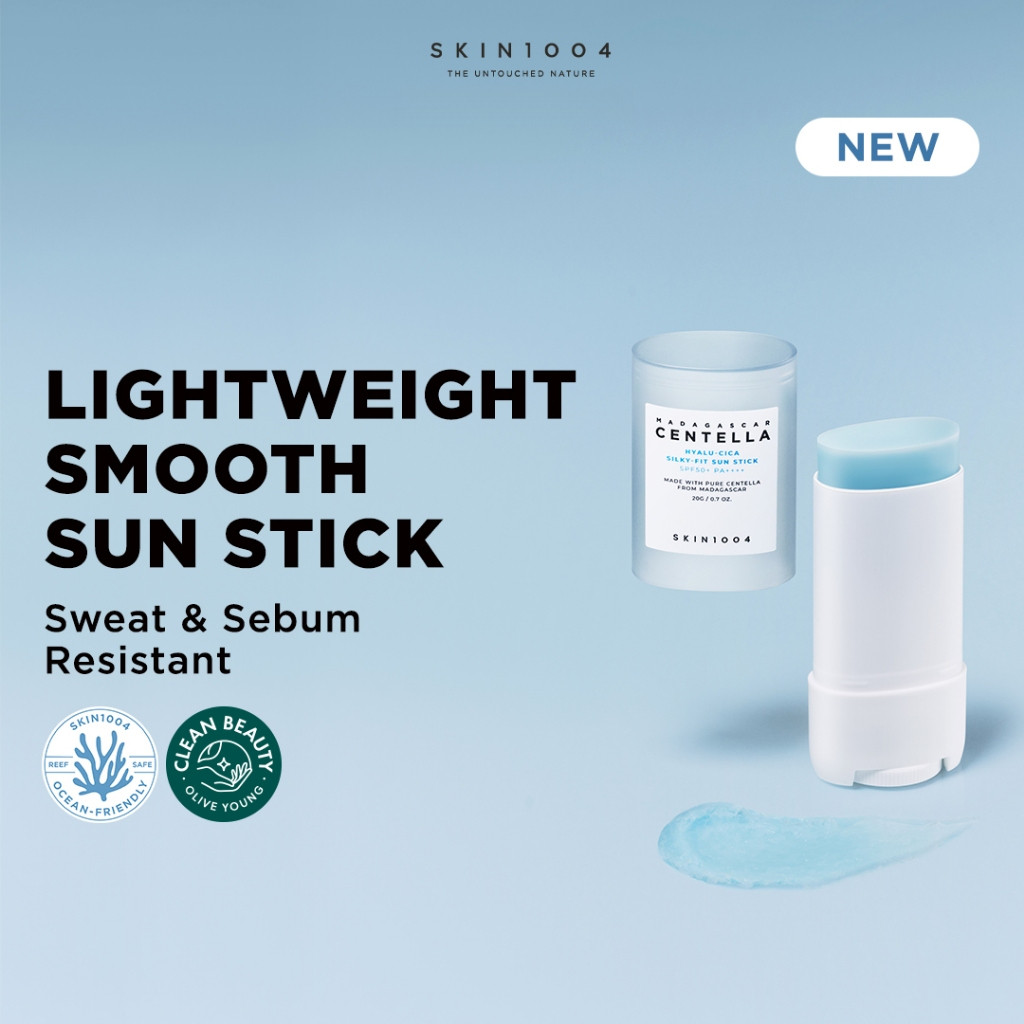 SKIN1004 จัดส่งรวดเร็วSKIN1004 Madagascar Centella Hyalu-Cica Silky-Fit Sun Stick Sunscreen SPF50+ P