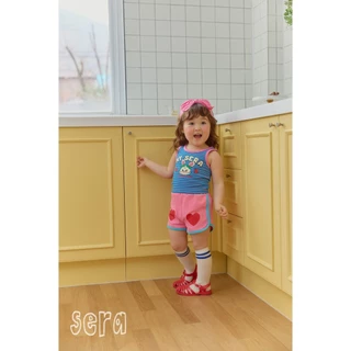 「สินค้าลิขสิทธิ์แท้」IRIS KIDS Sera series l IKS95241 My sera set เสื้อผ้าเด็ก เสื้อเเขนกุดกางเกง