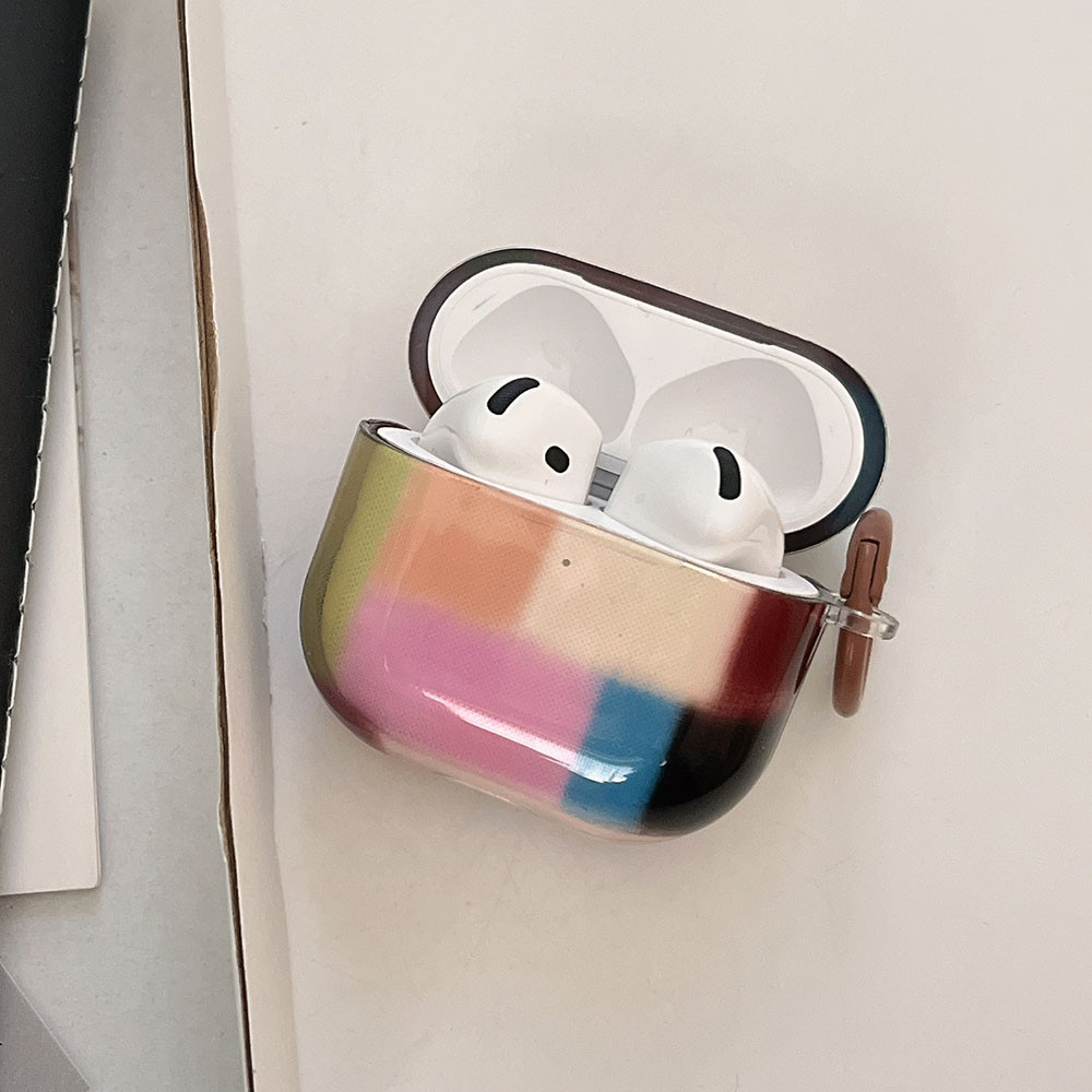 สีฟ้าสีชมพู Splicing สีตารางสําหรับ Airpods Pro3 2025 Pro รูปที่ 2
