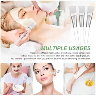 แปรงมาส์กหน้า Face-Mask Applicator แปรงตรวจสอบผิวหน้าแบบนุ่มพร้อมที่จับพลาสติกใสสําหรับเครื่องมือดูแลผิว