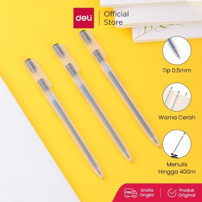 Deli A119 ปากกาเจลเข็มสีสดใสพร้อมปลาย 0.5 มม