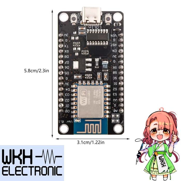 PART TOOLS ESP8266 CH340 ประเภท C NodeMCU บอร์ดพัฒนา Node Mcu Lua Wifi ESP 8266 CH 340