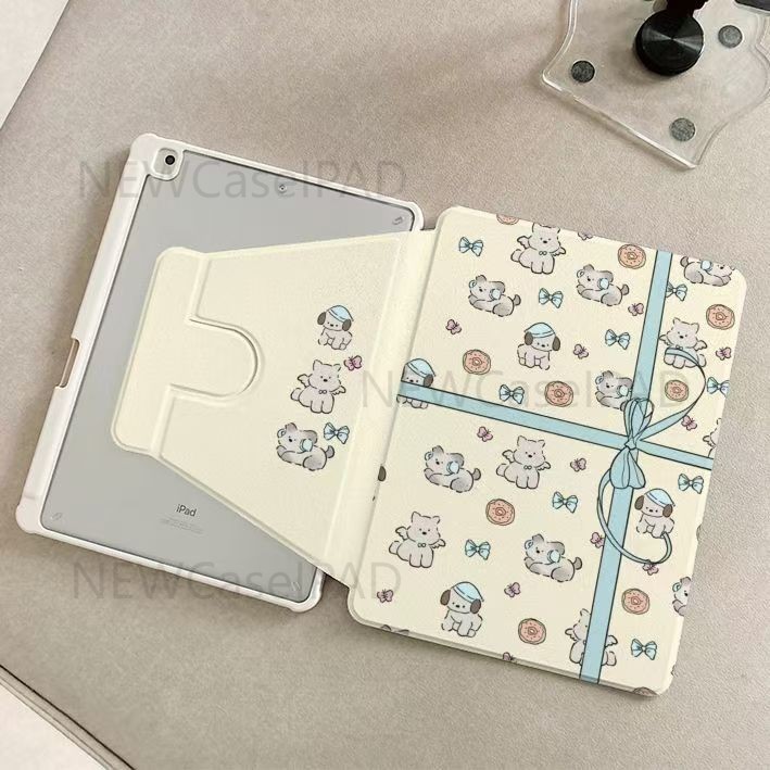 【720°เคสหมุนได้ iPad 720° หมุนพลิกกรณีอะคริลิสําหรับiPad Air4/Air5 Pro 11 "Gen 7/8/9 10.2" Gen 5/6 9