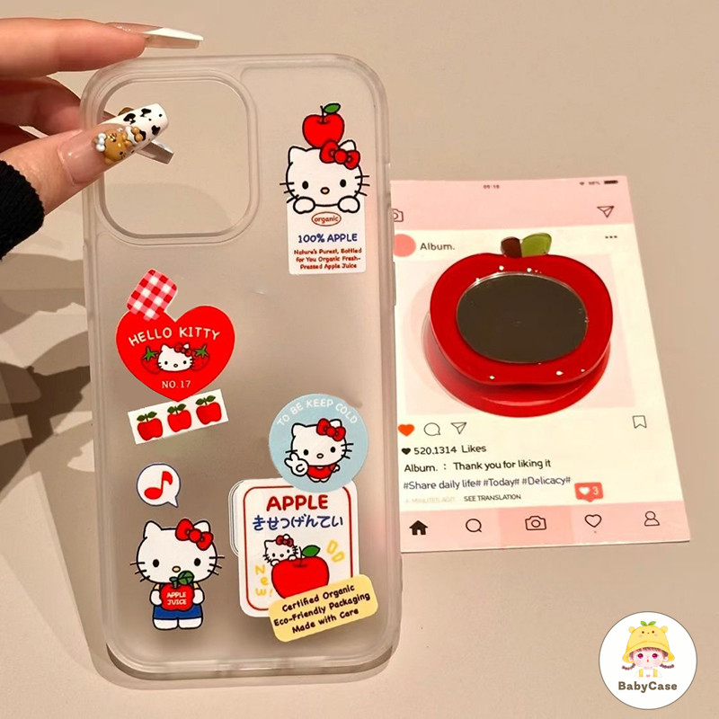 เคสไอโฟน 16 สำหรับ iPhone 15 11 16 14 13 12 Pro Max 7 8 15 16 Plus XR X XS MAX การ์ตูนน่ารักน่ารักคิตตี้ฟรอสต์ปกอ่อน