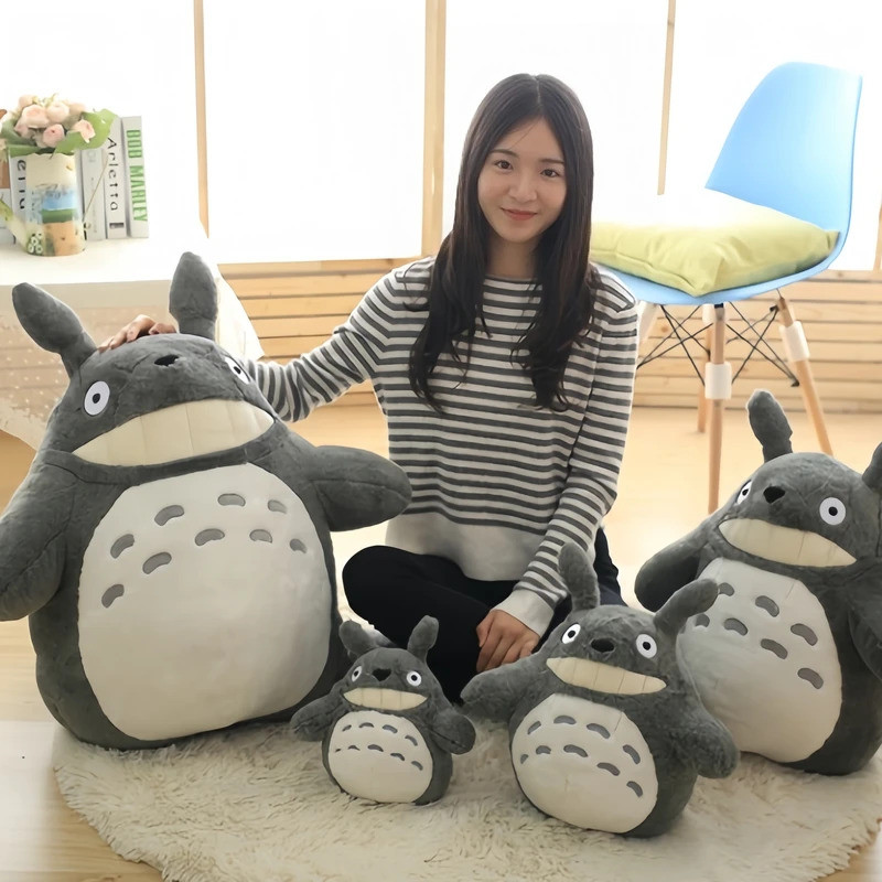 ขนาดใหญ่ Lotus Leaf Totoro ตุ๊กตาของเล่นการ์ตูนตุ๊กตาสัตว์ Totoro Plushies โยนหมอนโซฟาตกแต่งห้องเด็กของขวัญ