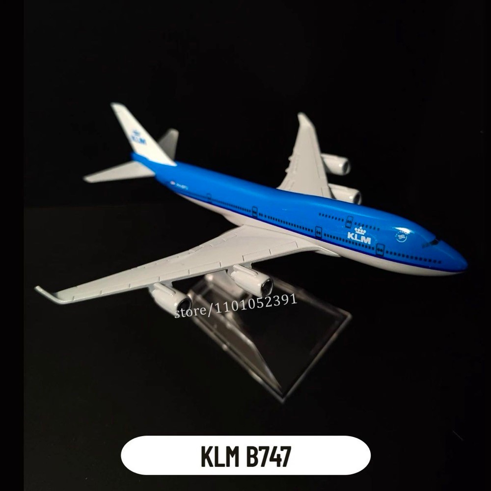16 ซม.Diecast เครื่องบินขนาด 1:400 747 KLM เนเธอร์แลนด์ B747-400 เครื่องบินรุ่นเครื่องบินของขวัญสะสม