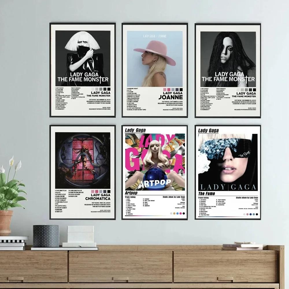 Lady Gaga Artpop Joanne อัลบั้มโปสเตอร์เพลง Star Wall Art พิมพ์สําหรับตกแต่งบ้านตกแต่งห้อง Pop นักร้
