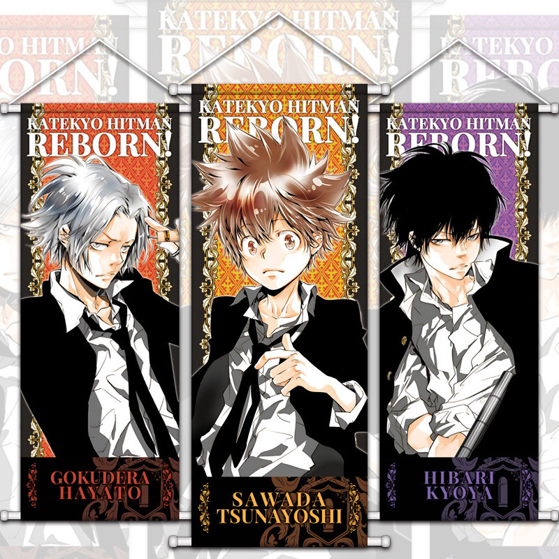 ✨Katekyo Hitman Reborn✨โปสเตอร์การ์ตูนม้วนผนังสำหรับตกแต่งห้อง 72X28ซม Anime Wall Scroll Painting Poster