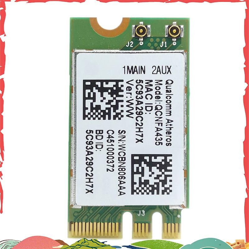 การ์ดอะแดปเตอร์ไร้สาย Super สําหรับ Qualcomm Atheros QCA9377 QCNFA435 802.11AC 2.4G/5G NGFF WIFI CAR