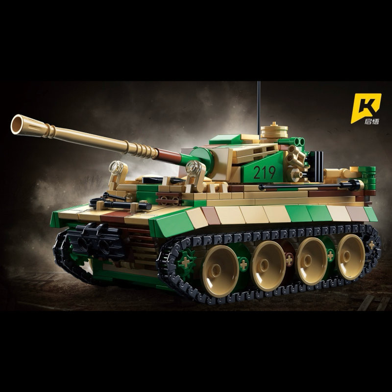 ชุดทหาร Tiger City Tank Chariot Assembly Model Building Block ของขวัญของเล่นเด็ก