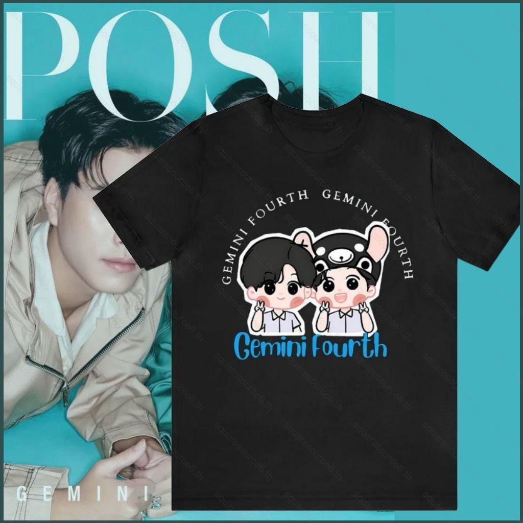 Miss Gemini Fouth Norawit titicharoenrak Natwat Jirochtikul คอสเพลย์ผ้าฤดูร้อนเสื้อยืดแขนสั้นด้านบน