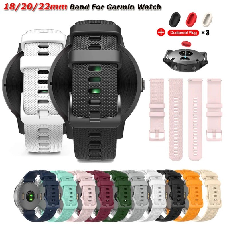 สายนาฬิกาซิลิโคนสําหรับผู้เบิกทาง Garmin 265/255 Venu 3/3S 18/20/22mm Sport Band