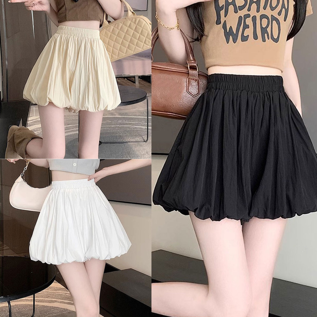 กางเกงกระโปรงขาสั้นสีขาว ทรงสวย ใส่แล้วดูดี