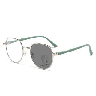 Progressive Photochromic Multifocal Far Sighting Glasses Anti Blue Light แว่นกันแดดกลางแจ้งสำหรับการดูใกล้และไกล