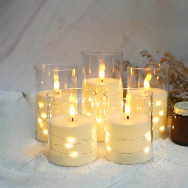 เทียนอิเล็กทรอนิกส์ LED เทียนปลอม ไฟตกแต่งเดสก์ท็อป ไฟกลางคืนกลางคืน - รูปที่ 2