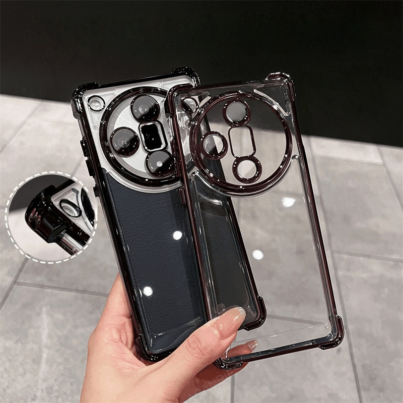 Oppo Find X8 Pro Anti Drop เคสโทรศัพท์สําหรับ Oppo Find X8 Pro X7Pro X8Pro FindX8 2024 ซิลิโคนชุบปลอกเลนส์ฟิล์มกันกระแทกฝาหลัง