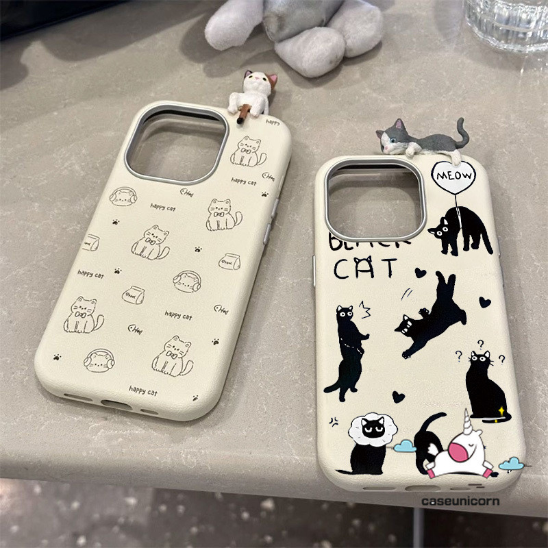 สําหรับ Infinix Hot 50i 40i 30i 40 ITEL A70 P55 สมาร์ท 9 7 8 6 5 Pro Hot 10 9 11 30 Play หมายเหตุ 30 40 Pro Tecno Spark 20 Pro GO 1 10C Camon 20C Camon 20 การ์ตูนแมว เคสลูกแมวตุ๊กตา 3 มิติน่ารัก