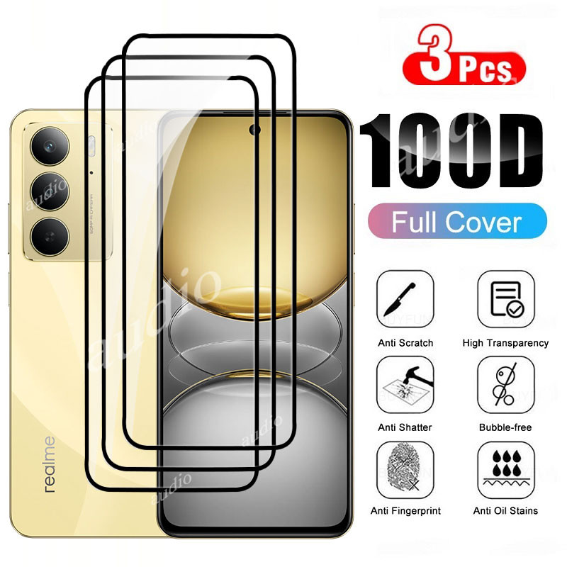 Realme c75 4G 2024 3PcsกระจกนิรภัยสําหรับRealme c75 realmeC75 4G 2024 ป้องกันหน้าจอกระจกป้องกันฟิล์มสําหรับrealme c75 C 75 75C realmeC75 4G 9H HD Anti Scratch