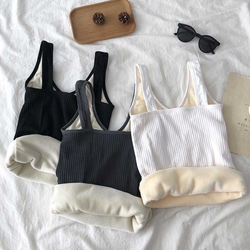 เสื้อกั๊กผ้าฝ้ายที่อบอุ่นหญิงขนแกะ-ซับในและหนาขึ้นรุ่นฤดูใบไม้ร่วง-ฤดูหนาว