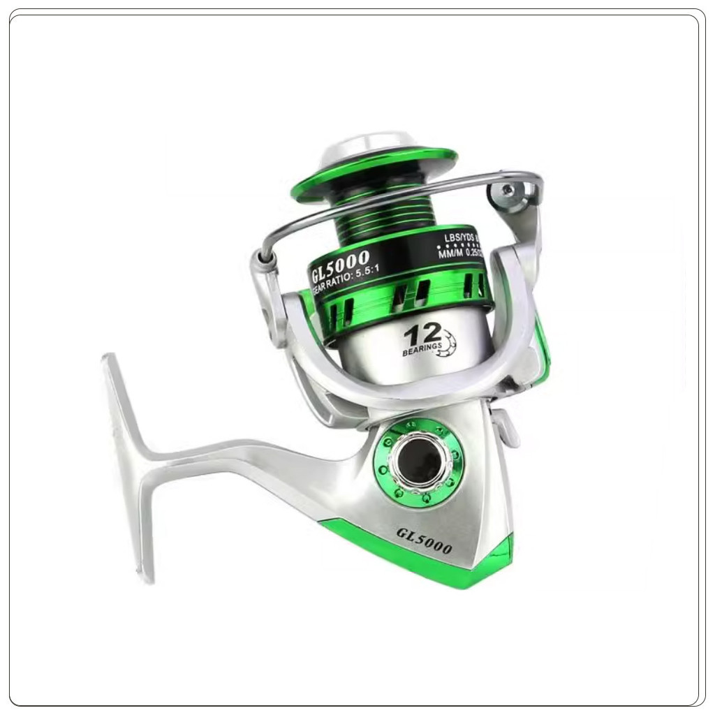 รอกสปินนิ่ง Yumoshi สปูนโลหะ รุ่น GL1000-5000 Spinning Reel  5.5: 1 / 12 BB รอกตกปลา อุปกรณ์ตกปลา - รูปที่ 2
