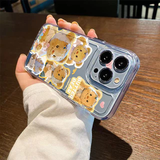 TPU Case For iPhone 15 17 16 11 13 12 14 Pro Max Air 7 8 Plus X XR XS Max SE 16promax Butter Bear เคสโทรศัพท์มือถือ