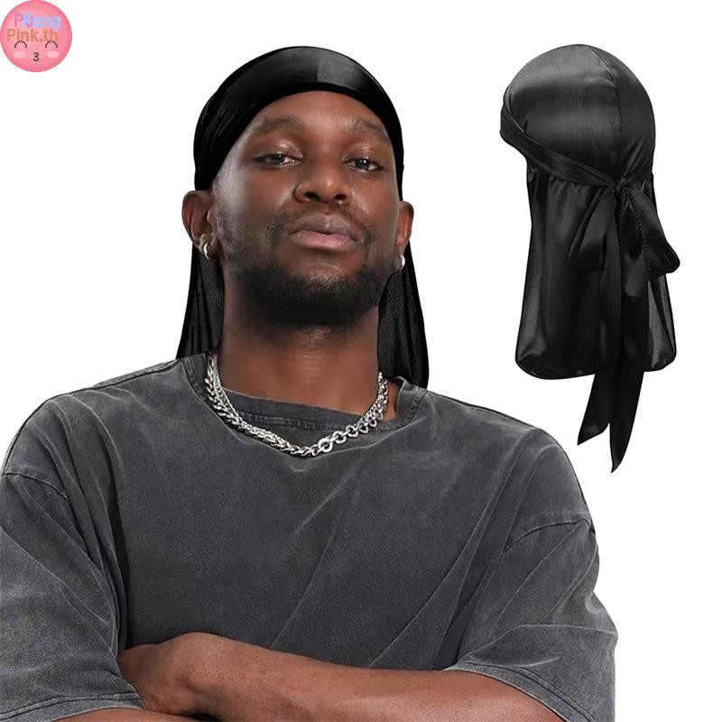 Puinkk ยาวหาง Unisex ผู้ใหญ่ Sa Doo Rag Durag s หมวกโจรสลัดหมวก Turban ผู้ชาย Hip Hop Biker Headwrap Unisex Headwear TH
