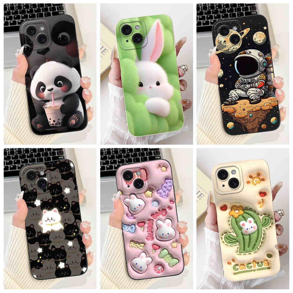 Tecno Spark Go 1 ใหม่กระต่ายน่ารักแพนด้าการ์ตูนปลอก Tecno Spark Go 2025 Go1 เลนส์ป้องกันซิลิโคนอ่อนนุ่มเคสโทรศัพท์