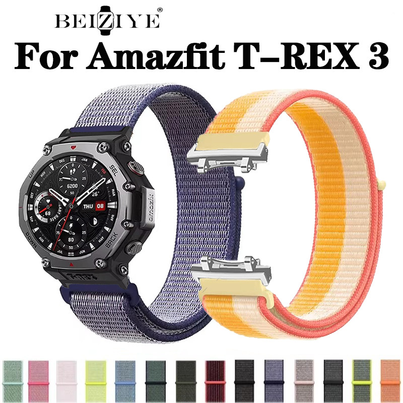 สายนาฬิกาไนลอนสําหรับ Amazfit T-Rex 3 สายรัดกีฬา ระบายอากาศ เปลี่ยนสายสมาร์ท รองรับ Amazfit T-Rex 3