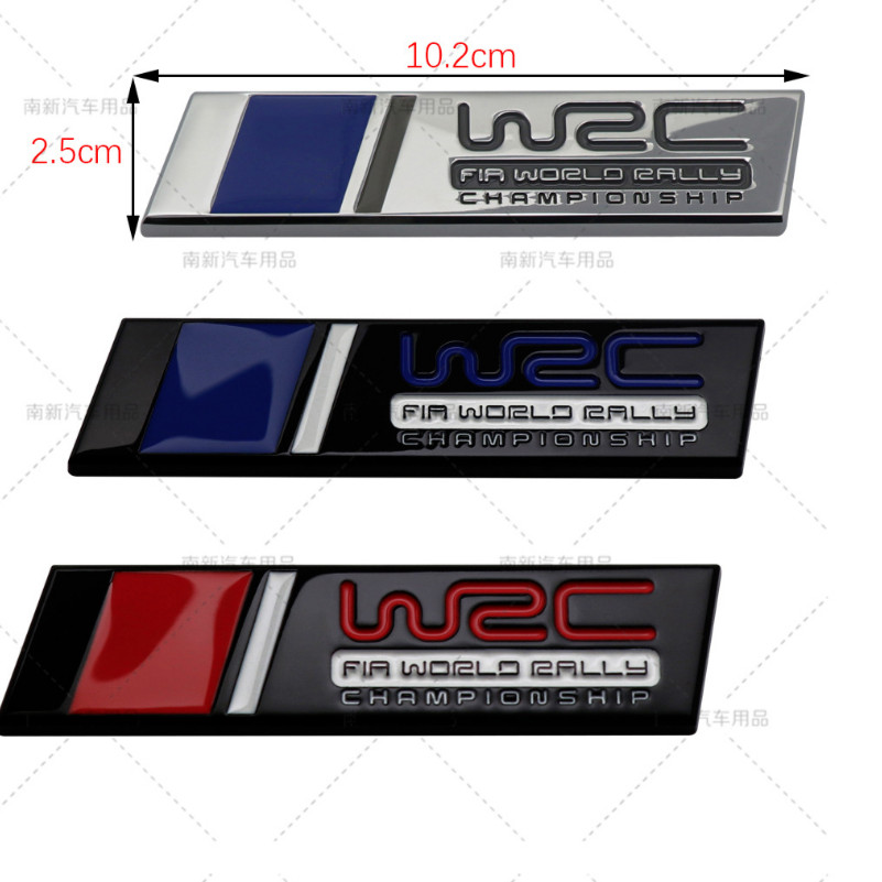 WRC สติกเกอร์โลหะสามมิติการปรับเปลี่ยนรถยนต์ WRC การติดฉลากเหมาะสำหรับ Honda WRC Rally ตกแต่งโลโก้รถ