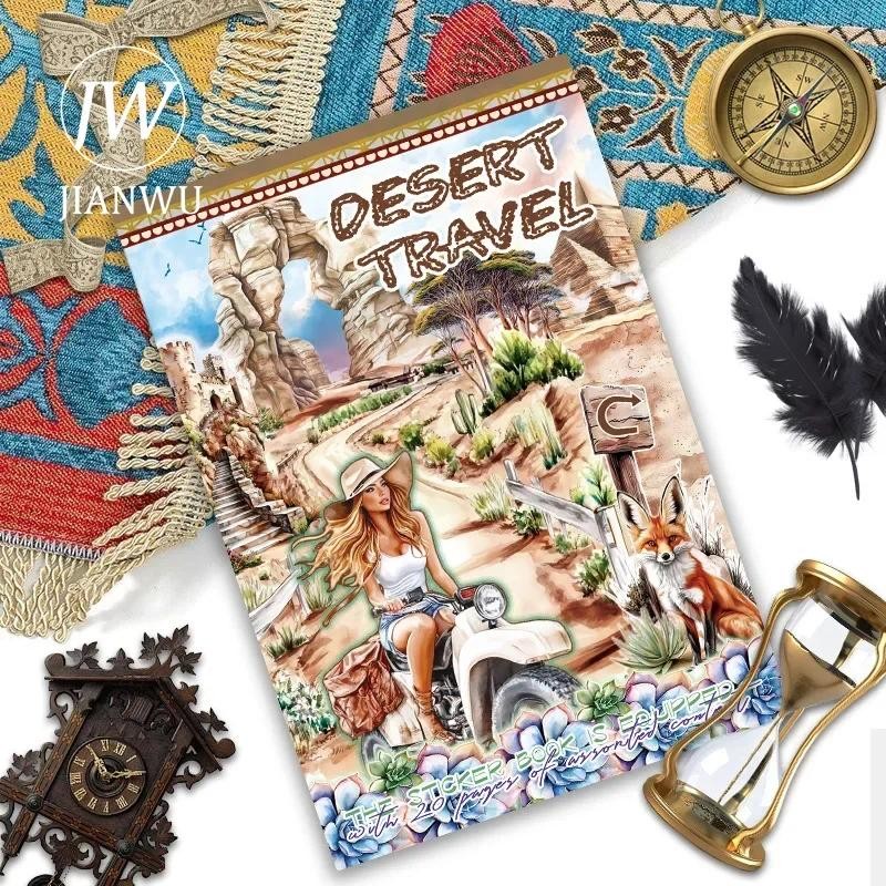 Jianu Vintage Magic ตัวอักษรดอกไม้ภูมิทัศน์วัสดุ Collage สติกเกอร์หนังสือ Creative DIY Journal Scrapbooking เครื่องเขียน