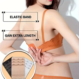 เซ็ตสายคล้องบราขยาย 4 ชิ้น สำหรับผู้หญิง พร้อมตะขอ 3 หัว ยืดหยุ่นได้ ของแต่งเติมบรา