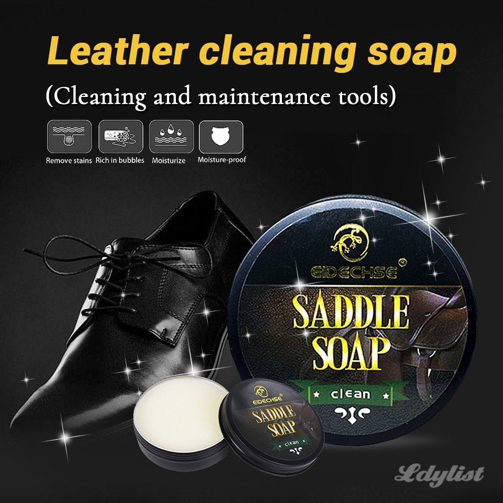 ღ Leather Cleaning Cream Saddle Soap Bag Boots Clothing Cleaning Prevent Leather Aging Maintain Care
