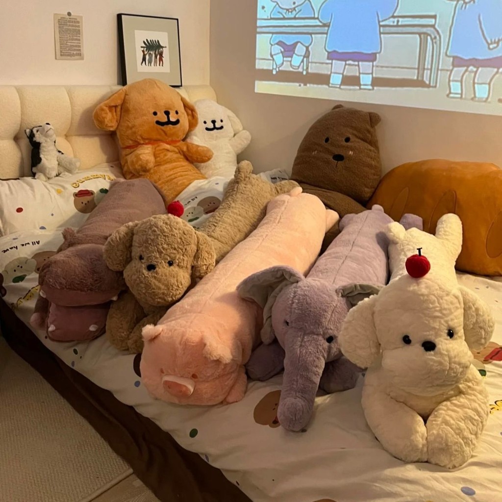 เตรียมจัดส่งตุ๊กตาหมูสีชมพูน่ารักโยนหมอนยาว105cmฮิปโปกระต่ายช้างจระเข้ตุ๊กตาสุนัขตุ๊กตาตัวใหญ่เท่าคน - รูปที่ 6