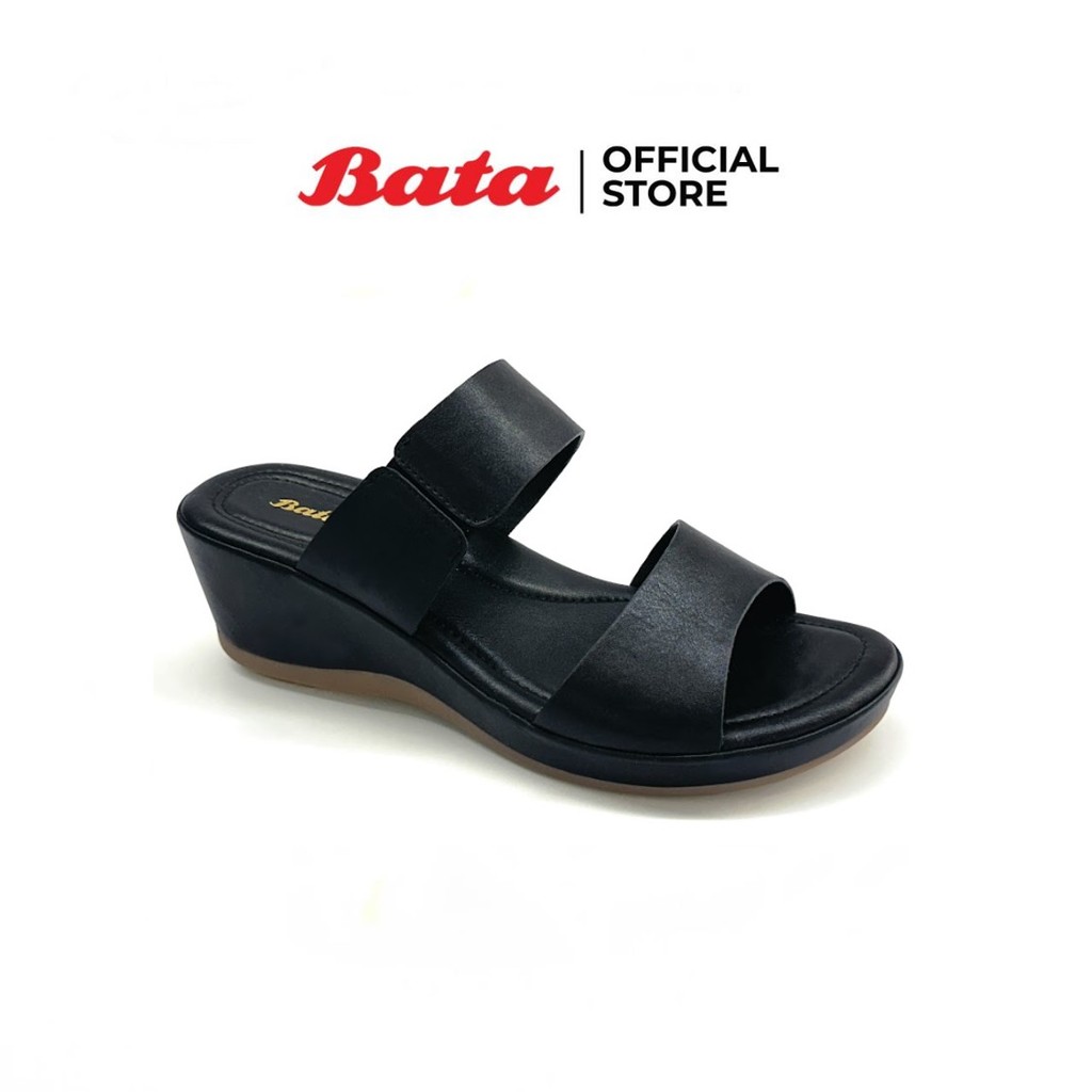 Bata บาจา รองเท้าแบบสวม สูง 2 นิ้ว สำหรับผู้หญิง สีม่วงเข้ม 6619666 สีดำ 6616666