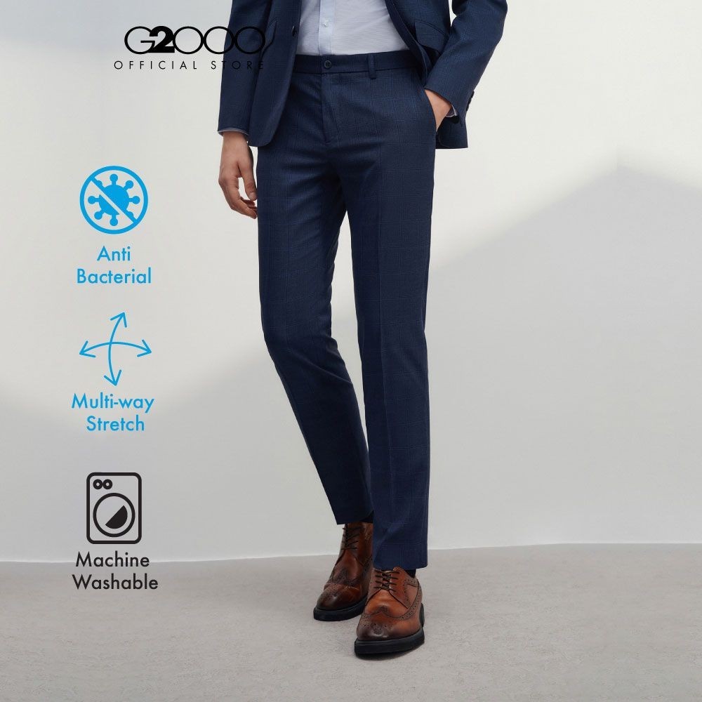 G2000 กางเกงสูทสำหรับผู้ชาย ทรง Slim Fit รุ่น 4615329376 NAVY