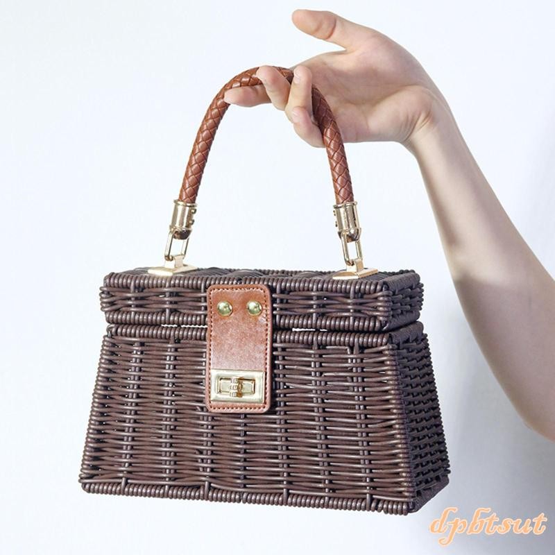 [dpbtsut] กระเป๋าผ้าทอสําหรับผู้หญิงกระเป๋าถือ Boho Bag Lady Trend ราคา ถูกที่สุด ดีลบีเคเค