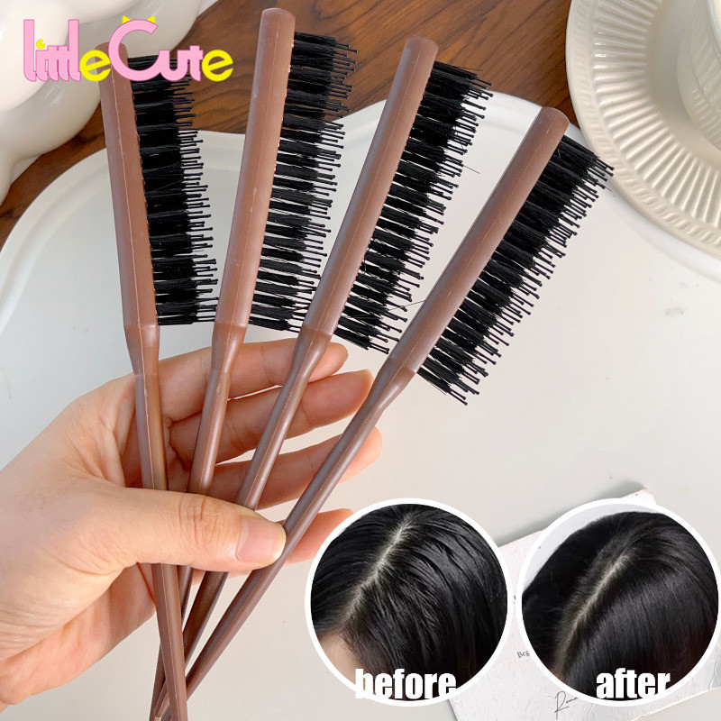 1/2/4ชิ้นสามแถวทําผมหมูขนแปรงแปรงผม-ผมเรียบหวีป้องกันปม-สูง เวอร์เท็กซ์ ผมปุยแปรง-หวีนวดหนังศีรษะ-มืออาชีพร้านทําผมเครื่องมือจัดแต่งทรงผม