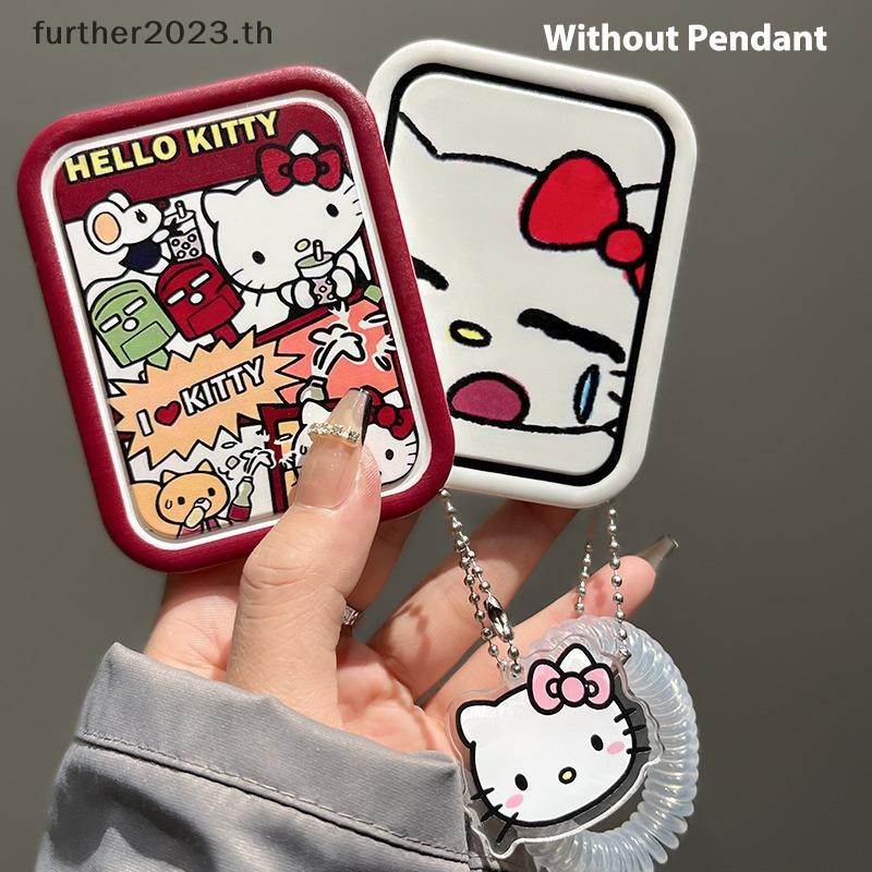 SANRIO [ฟุต] ซานริโอ การ์ตูน สวัสดี คิตตี้ มินิพับแต่งหน้ากระจกสองด้านแบบพกพาสร้างสรรค์น่ารักสําหรับผู้หญิงสาวมินิมือถือ [พร้อมสต็อก]