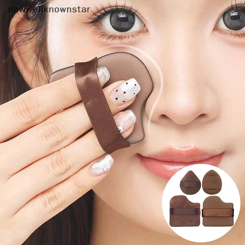 Newwellknownstar 4/5/6/10 ชิ้นช็อกโกแลตพัฟเครื่องสําอาง Make Up ฟองน้ําเปียกแห้งใช้สําหรับ Face Eye Contouring Shadow รองพื้นเครื่องสําอางคอนซีลเลอร์ CCB