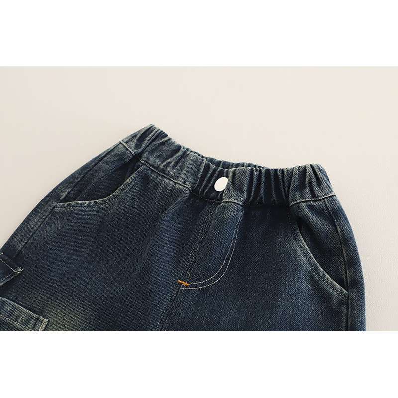 ฤดูใบไม้ผลิใหม่เด็กกางเกงยีนส์ชายหญิงแฟชั่นกางเกงยีนส์แข็งเด็กเด็กสบายๆกางเกงยีนส์กางเกงเด็กวัยหัดเดินที่มีคุณภาพสูง1 2 3 4 5ปี - รูปที่ 5