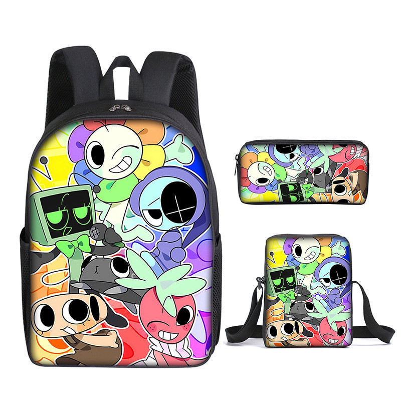 Dandys world กระเป๋าเป้เด็ก Messenger Bag กล่องดินสอ Dandys world กระเป๋านักเรียนการ์ตูน กระเป๋าเป้นักเรียน กล่องดินสอ