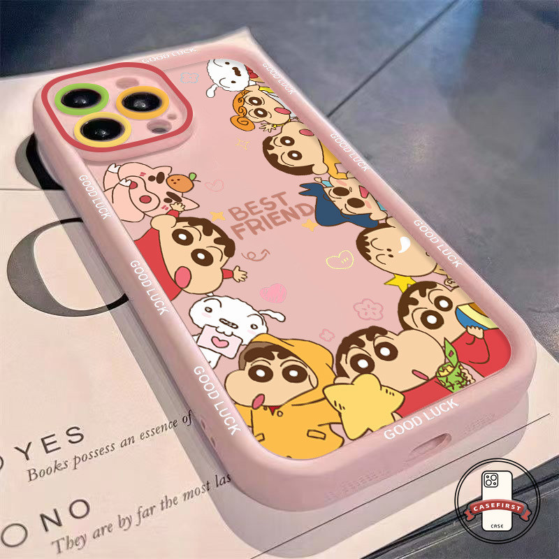 การ์ตูนดินสอสีเทียนคู่รักชินชานนุ่ม เคส Tecno Spark 20C 10C 10 20 Pro infinix Hot 40i 30 20 12 11 Play Smart 7 8 6 5 Pro ราคา ถูกที่สุด ดีลบีเคเค