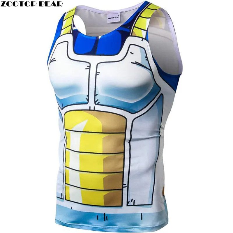 3D Anime Tank Tops Men Anime Vests เสื้อกล้าม Tops Tees Goku เสื้อกั๊กฟิตเนสชายเพาะกายเสื้อผ้า Streetwear ZOOTOP BEAR
