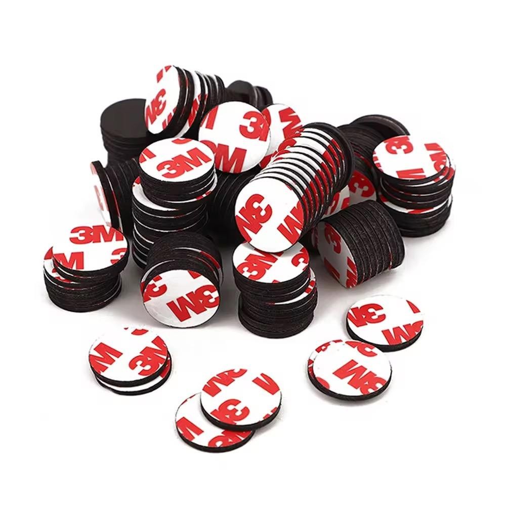 แผ่นแม่เหล็กอ่อน เสริมแถบกาวในตัว 3M แบบกลม แข็งแรงกาวหลังยางกลม แม่เหล็ก แม่เหล็กติดตู้เย็นอุปกรณ์ ( 1 ชุด 10 ชิ้น )