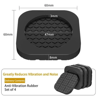 ALPIN 4 ชิ้นเครื่องซักผ้า Anti Vibration Feet Pad, Anti Slip Shock-absorbing Washing|แผ่นรองฝ่าเท้า, เงียบ แดมเปอร์ เพิ่มความสูงเฟอร์นิเจอร์แผ่นยางซักผ้า|ตู้เย็น