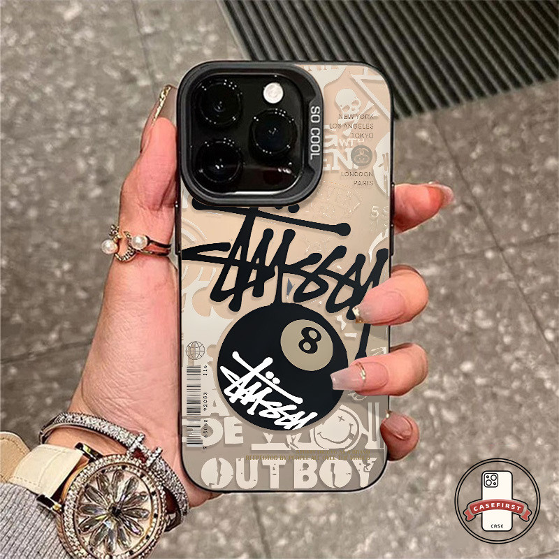 ตัวอักษรแบรนด์ Trendy จำนวน 8 กราฟฟิติ เคส IPhone 11 13 15 12 14 16 Pro Max XR 8 7 14 15 16 Plus XS Max 7Plus X SE 2020