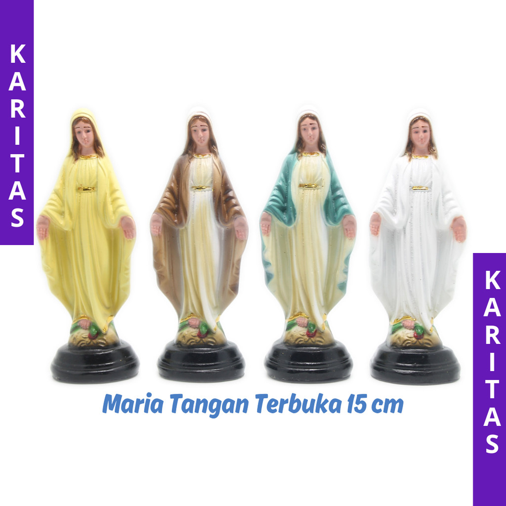 MOTHER MARY STATUE 15 CM (สี) / OPEN-HAND MARY STATUE / CATHOLIC MOTHER MARY STATUE / CATHOLIC STATU
